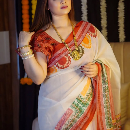 Premium Chanderi Silk Saree Code - 4949