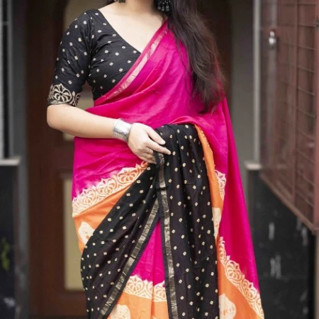 Premium Chandery Silk Saree Code - 4312